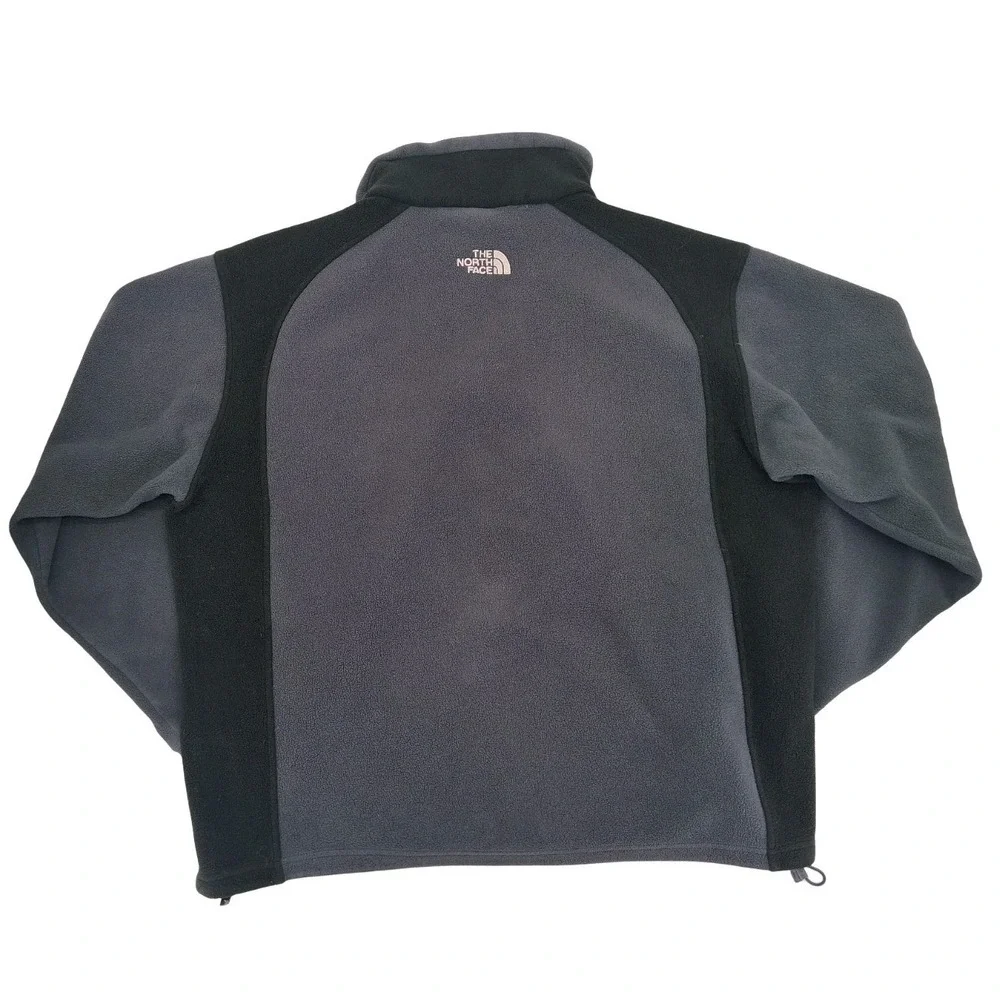 The North Face Fleece Jacket Mens Large Gray Full Zip Zip In Hiking Outdoor